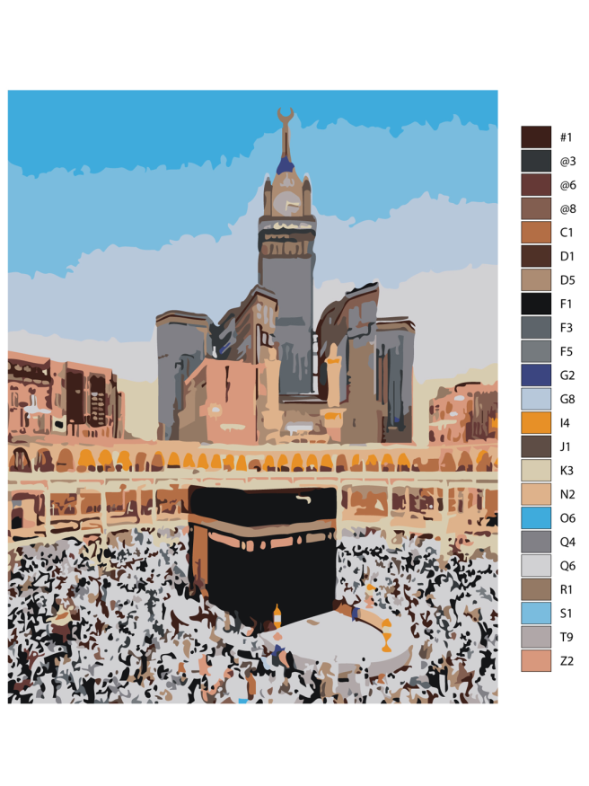 Raqamlar bo&amp;#039;yicha rasm &amp;quot;Ka&amp;#039;ba&amp;quot;