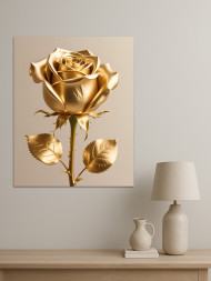 Постер на холсте &amp;quot;Золотая роза&amp;quot;