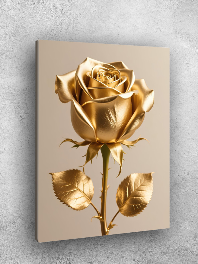 Постер на холсте &amp;quot;Золотая роза&amp;quot;