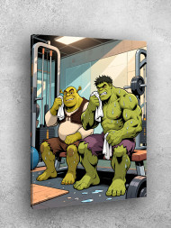 Holstga bosilgan poster &quot;Shrek va Halk sport zalida&quot;