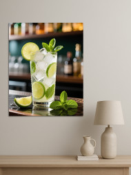 Постер на холсте &amp;quot;Мохито с лаймом и мятой&amp;quot;