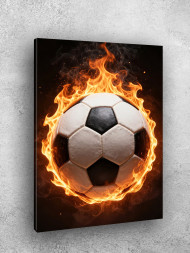 Holstga bosilgan poster "Olovli futbol to‘pi"