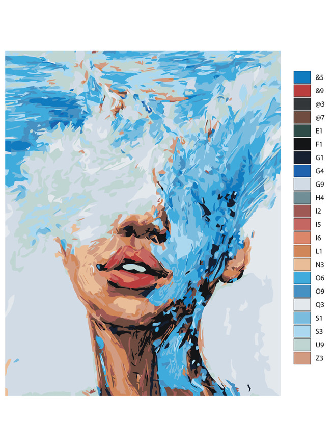 Raqamlar bo&amp;#039;yicha rasm &amp;quot;To&amp;#039;lqinli qiz&amp;quot;