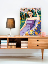 Картина по номерам &amp;quot;Девушка с цветами&amp;quot;