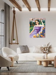 Картина по номерам &amp;quot;Девушка с цветами&amp;quot;