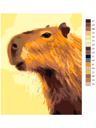 Raqamlar bo'yicha rasm "Kapibara"