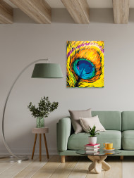 Raqamlar bo&#039;yicha rasm &quot;Tovus pati&quot;