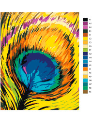Raqamlar bo&#039;yicha rasm &quot;Tovus pati&quot;