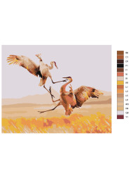 Raqamlar bo&#039;yicha rasm &quot;Urushayotgan qushlar&quot;