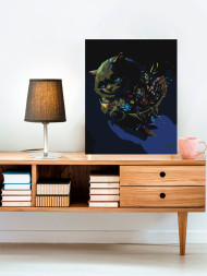 Картина по номерам &amp;quot;Кот с букетом цветов&amp;quot;