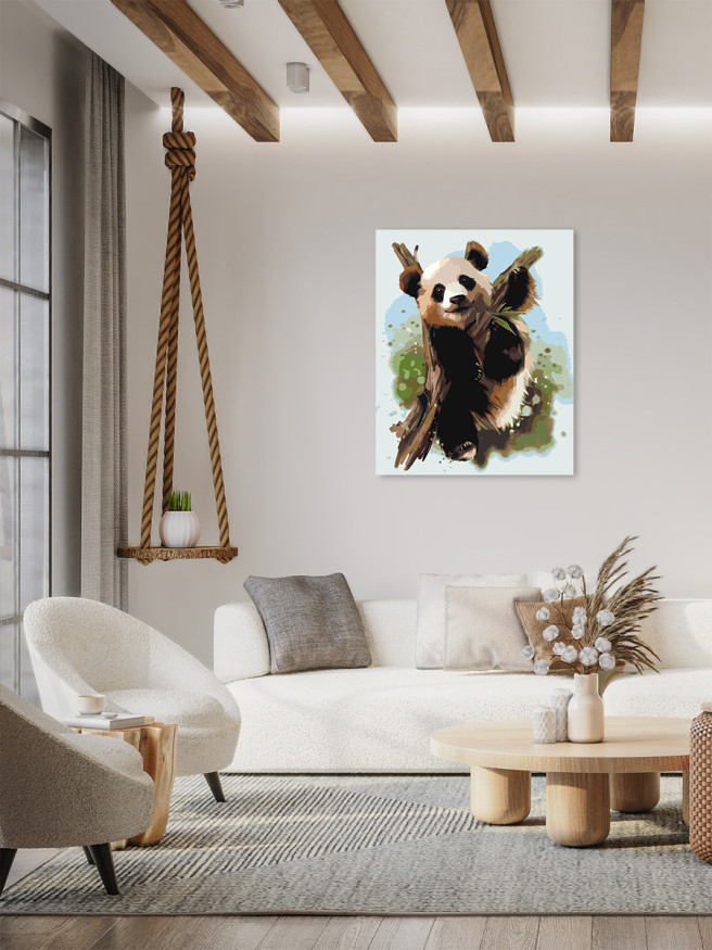 Картина по номерам &amp;quot;Панда на ветке&amp;quot;