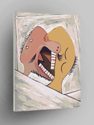 Картина по номерам &amp;quot;Пабло Пикассо - Поцелуй&amp;quot;