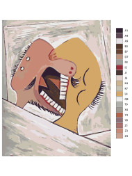 Картина по номерам &amp;quot;Пабло Пикассо - Поцелуй&amp;quot;