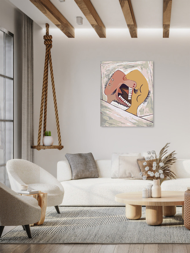 Картина по номерам &amp;quot;Пабло Пикассо - Поцелуй&amp;quot;