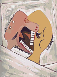 Картина по номерам &amp;quot;Пабло Пикассо - Поцелуй&amp;quot;