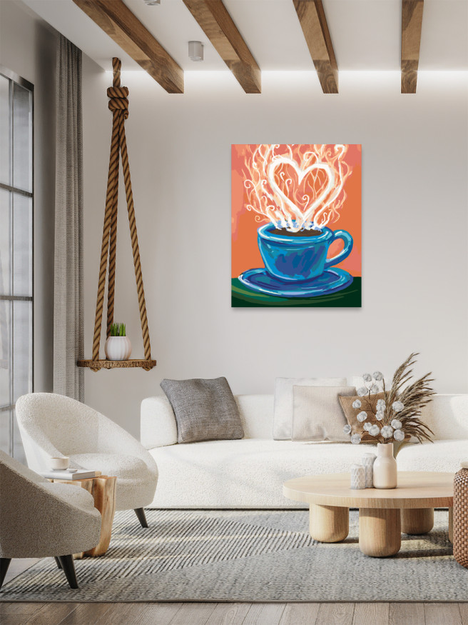 Картина по номерам &amp;quot;Пар в виде сердца&amp;quot;