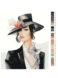 Картина по номерам &amp;quot;Девушка в шляпе&amp;quot;