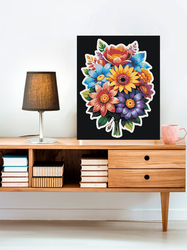 Картина по номерам &amp;quot;Букет цветов&amp;quot;