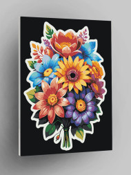 Картина по номерам &amp;quot;Букет цветов&amp;quot;