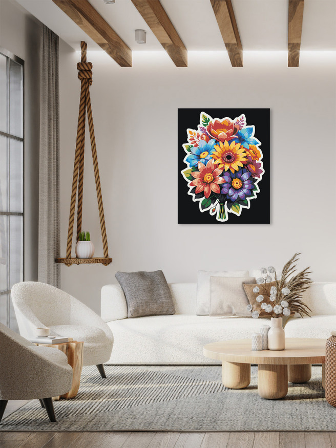 Картина по номерам &amp;quot;Букет цветов&amp;quot;