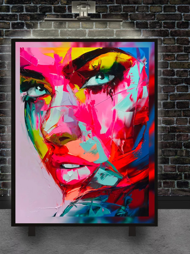 Holstga bosilgan poster &amp;quot;Tuyg‘ular rangidagi nigoh&amp;quot;