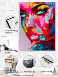 Holstga bosilgan poster &quot;Tuyg‘ular rangidagi nigoh&quot;