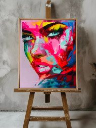 Holstga bosilgan poster &quot;Tuyg‘ular rangidagi nigoh&quot;