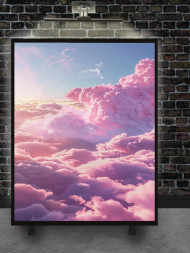 Постер на холсте &amp;quot;Розовые облака на рассвете&amp;quot;