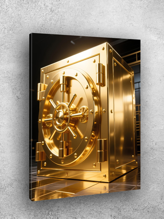 Holstga bosilgan poster &amp;quot;Oltin seyf&amp;quot;