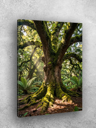 Постер на холсте &amp;quot;Лесное дерево с извилистыми корнями&amp;quot;