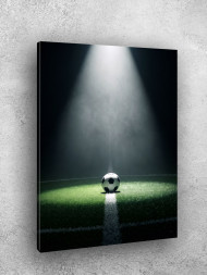 Holstga bosilgan poster "Projektor ostidagi futbol to‘pi"