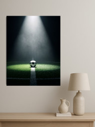 Holstga bosilgan poster "Projektor ostidagi futbol to‘pi"