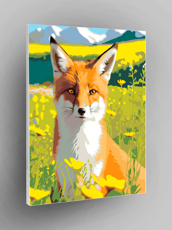 Картина по номерам &amp;quot;Лис на поле&amp;quot;