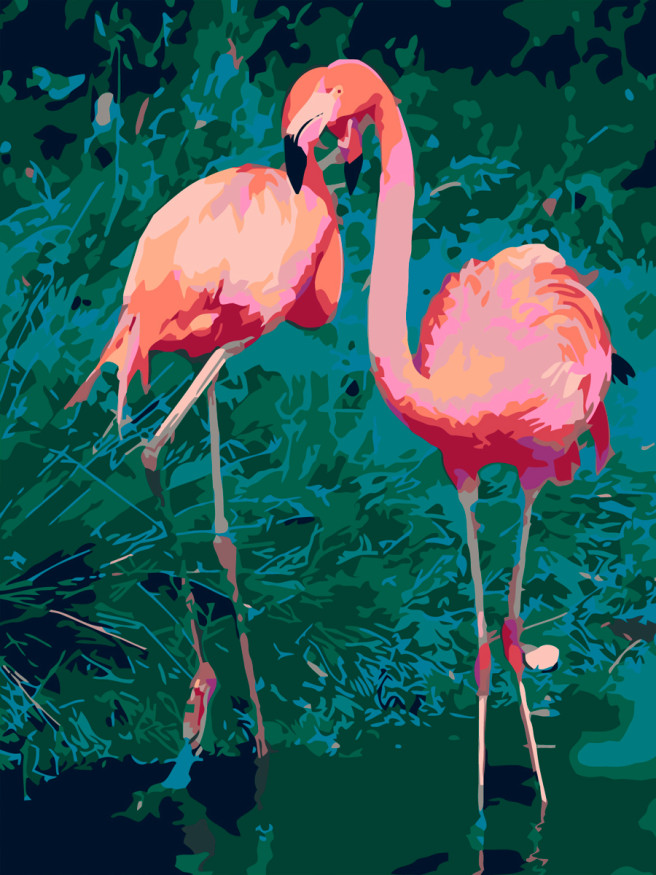 Raqamlar bo&amp;#039;yicha rasm &amp;quot;Pushti flamingo&amp;quot;