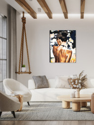 Raqamlar bo'yicha rasm "Go'zal orqa bilan qiz"