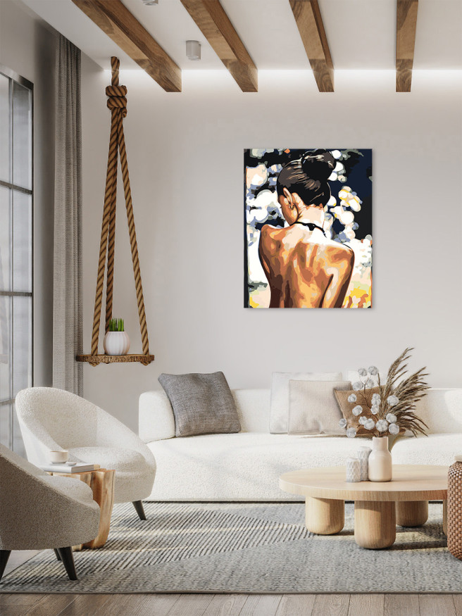 Raqamlar bo&amp;#039;yicha rasm &amp;quot;Go&amp;#039;zal orqa bilan qiz&amp;quot;