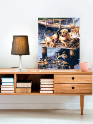 Raqamlar bo&#039;yicha rasm &quot;Baliq ovidagi itlar&quot;