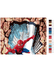 Raqamlar bo&#039;yicha rasm &quot;O&#039;rgimchak-odam&quot;