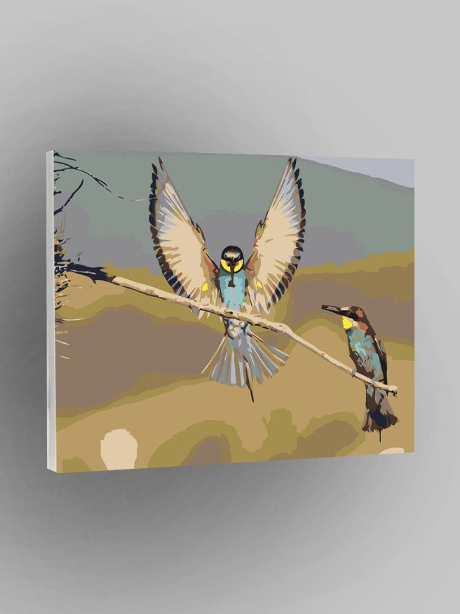 Raqamlar bo&amp;#039;yicha rasm &amp;quot;Bir novdada ikkita qush&amp;quot;