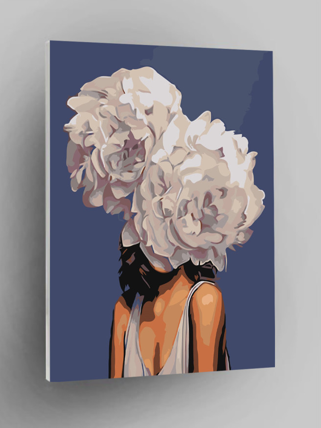 Raqamlar bo&amp;#039;yicha rasm &amp;quot;Gullar bilan qiz&amp;quot;