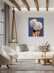 Картина по номерам &amp;quot;Девушка с цветами&amp;quot;