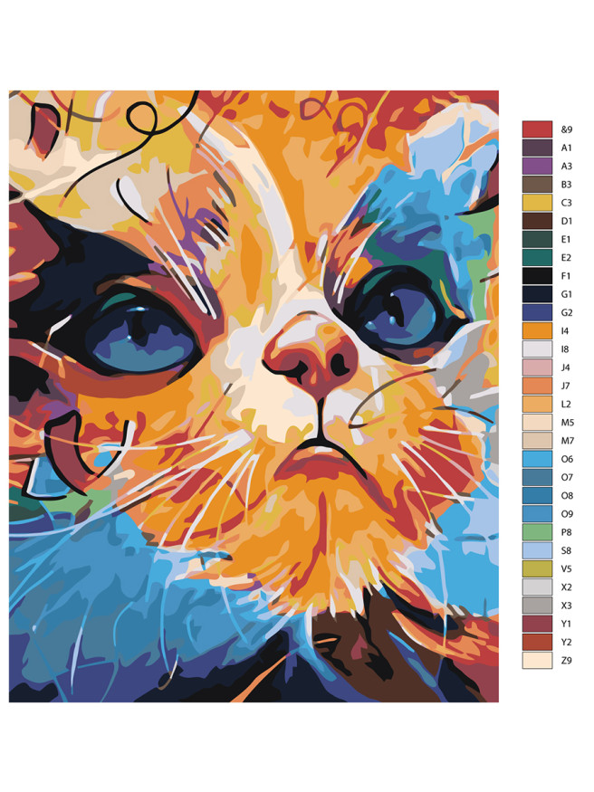 Raqamlar bo&amp;#039;yicha rasm &amp;quot;Zanjabil mushuk&amp;quot;