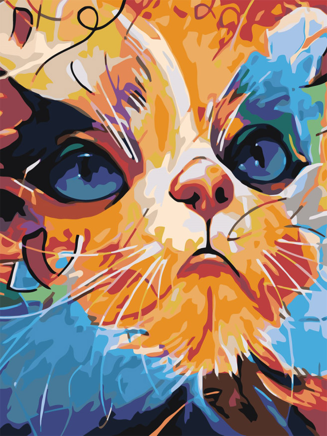 Raqamlar bo&amp;#039;yicha rasm &amp;quot;Zanjabil mushuk&amp;quot;