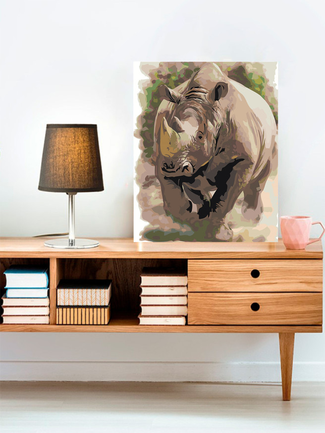Картина по номерам &amp;quot;Носорог&amp;quot;
