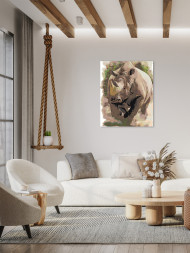 Raqamlar bo&#039;yicha rasm &quot;Karkidon&quot;