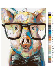 Raqamlar bo&#039;yicha rasm &quot;Ko&#039;zoynakli cho&#039;chqachilik&quot;