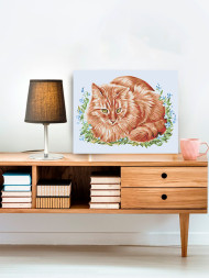 Raqamlar bo&#039;yicha rasm &quot;Zanjabil mushuk&quot;