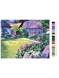 Raqamlar bo'yicha rasm "Gul bog'i"