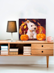 Raqamlar bo'yicha rasm "Hellouinlik kuchukcha"