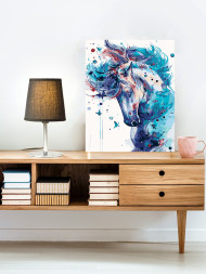 Raqamlar bo'yicha rasm "Moviy ot"